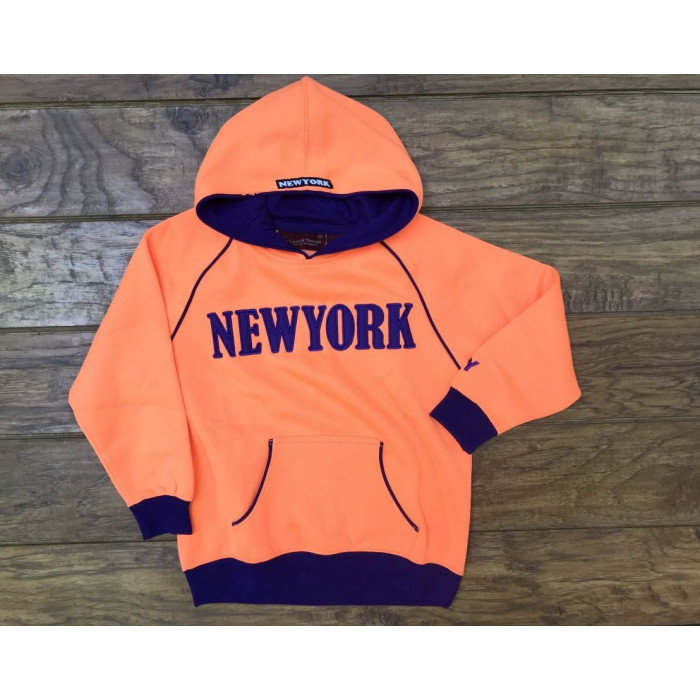 Детская оранжевая толстовка New-York