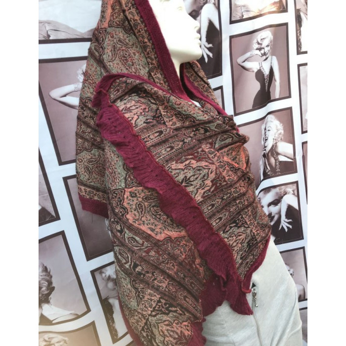 Теплый коричневый женский шарф Эсмира