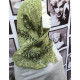 Шифоновый платок с зелеными цветами