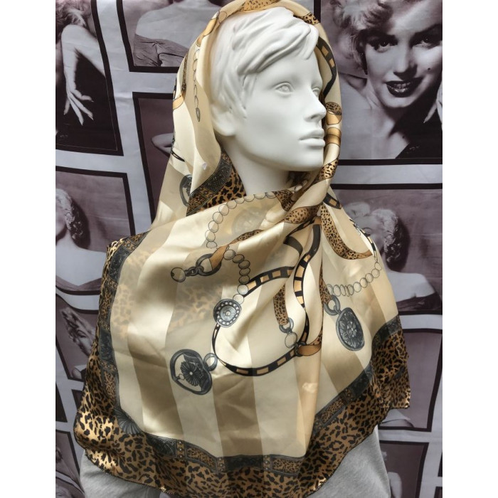 Дизайнерский платок с леопардовым стилем
