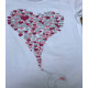 Белая футболка с сердцами Adi